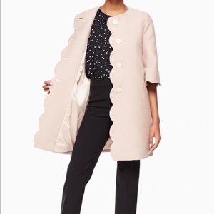 Kate Spade Pink Scalloped Jacket - size 00